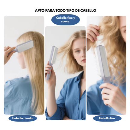 Cepillo de Cabello Autolimpiante Antifriz - Tendencia