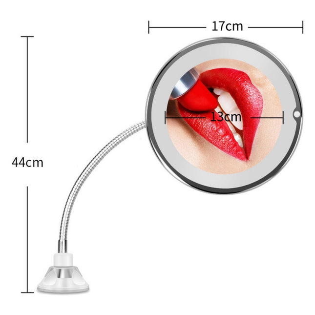 Espejo Flexible LED con Zoom 10x con Ventosa