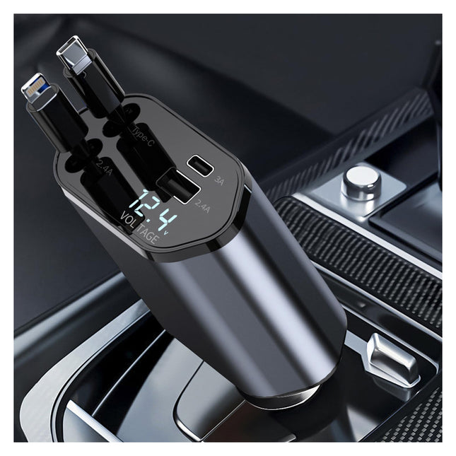 Cargador Inalambrico Digital 4 en 1 para Automovil - 120V