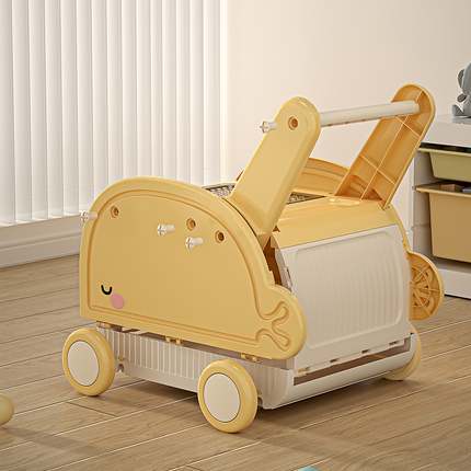 Carrito de Juguete para Niños y Bebés con Mango para Practicar Caminar y Organizar Juguetes